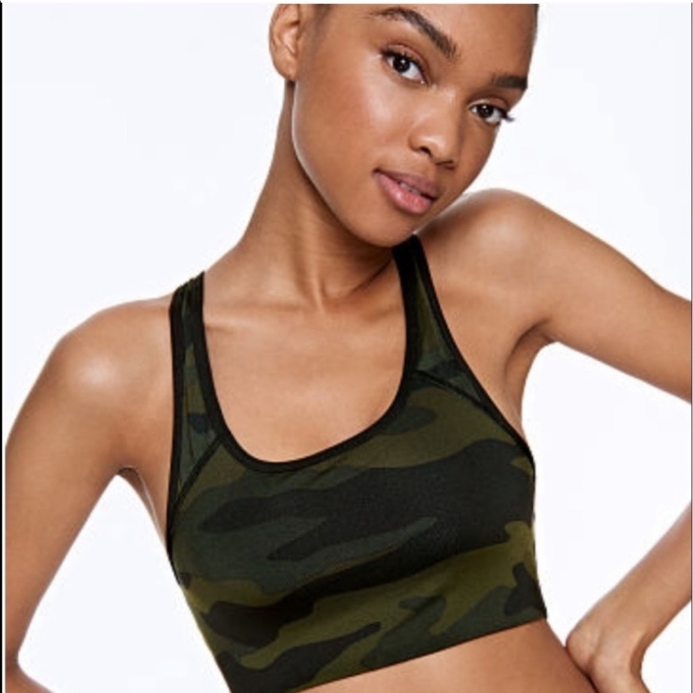 VS Pink Ultimate Racerback Camo Sports Bra